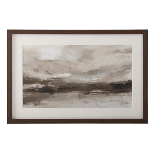 Brown Wood Framed Landscape Print - 23.75"