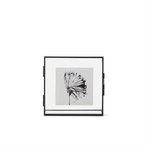 Thin Black Metal & Glass Photo Frame - 6.25"