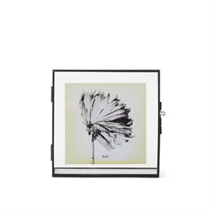 Thin Black Metal & Glass Photo Frame - 8"