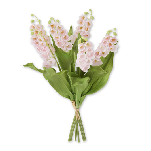 Real Touch Lily of The Valley Bundle W/6 Stems - Pink , 15"