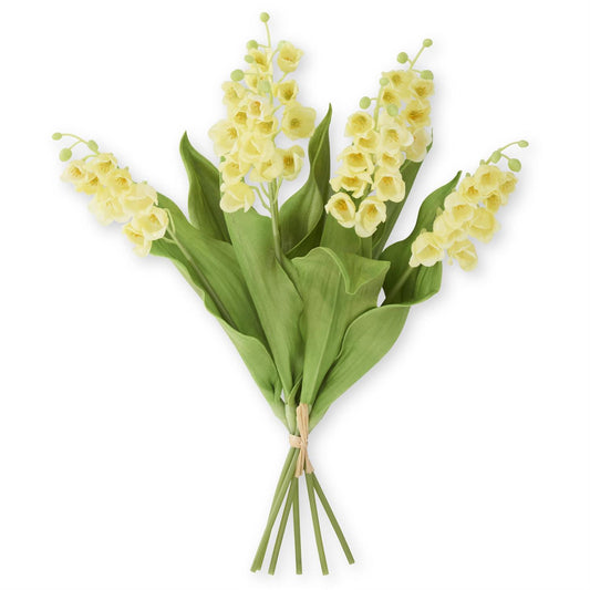 Real Touch Lily of The Valley Bundle W/6 Stems - Yellow, 15"