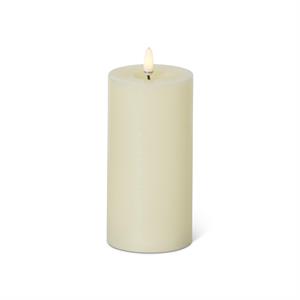 LED Pillar Candle with Timer and One Touch On/Off - Cream, 6x3