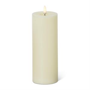 LED Pillar Candle with Timer and One Touch On/Off - Cream, 8x3