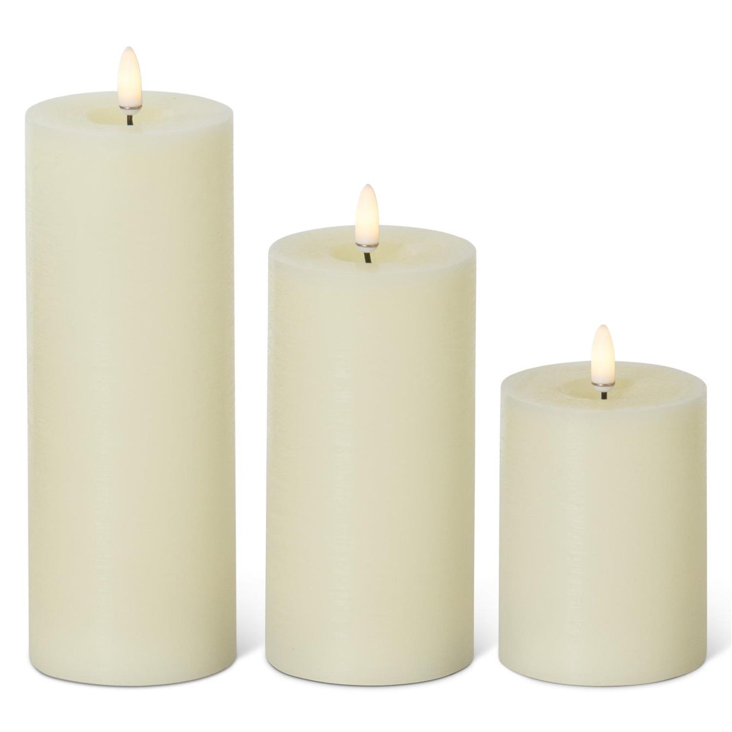 LED Pillar Candle With Timer and One Touch On/Off - Cream, 4x3