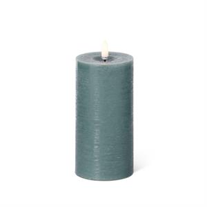 LED Pillar Candle With Timer and One Touch On/Off - Dark Green, 6x3
