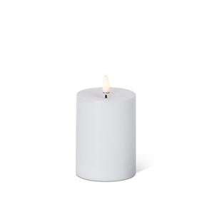 LED Pillar Candle with Timer and One Touch On/Off - White, 4x3