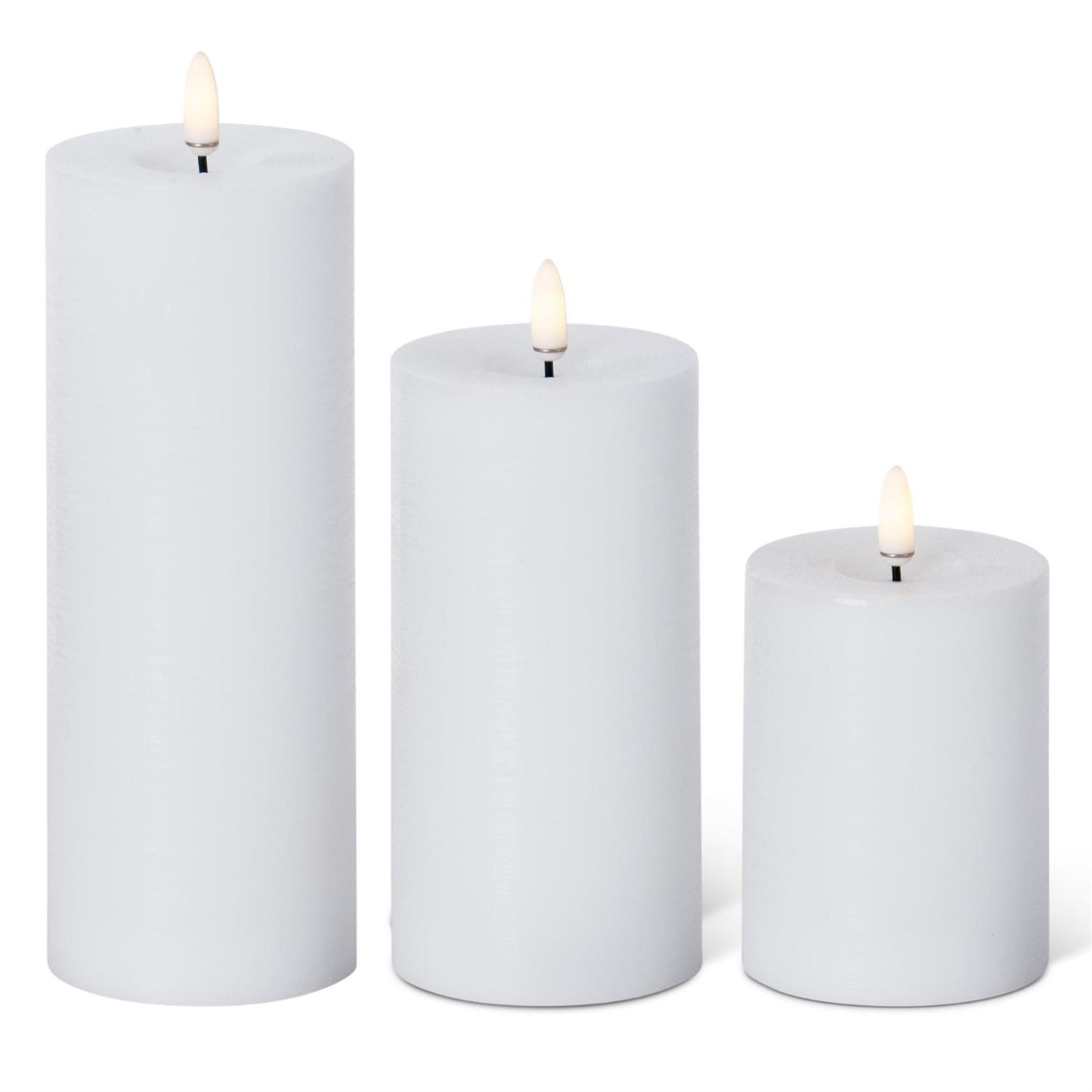LED Pillar Candle with Timer and One Touch On/Off - White, 6x3