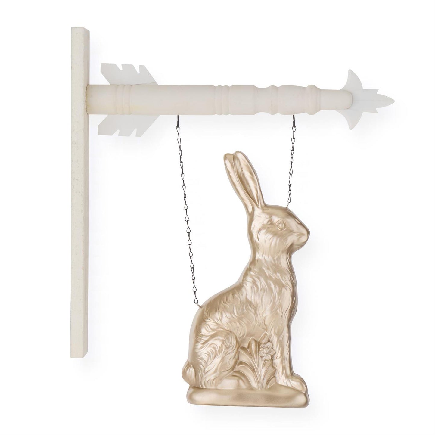 Gold Foil Resin Easter Bunny Arrow Replacement - 14"