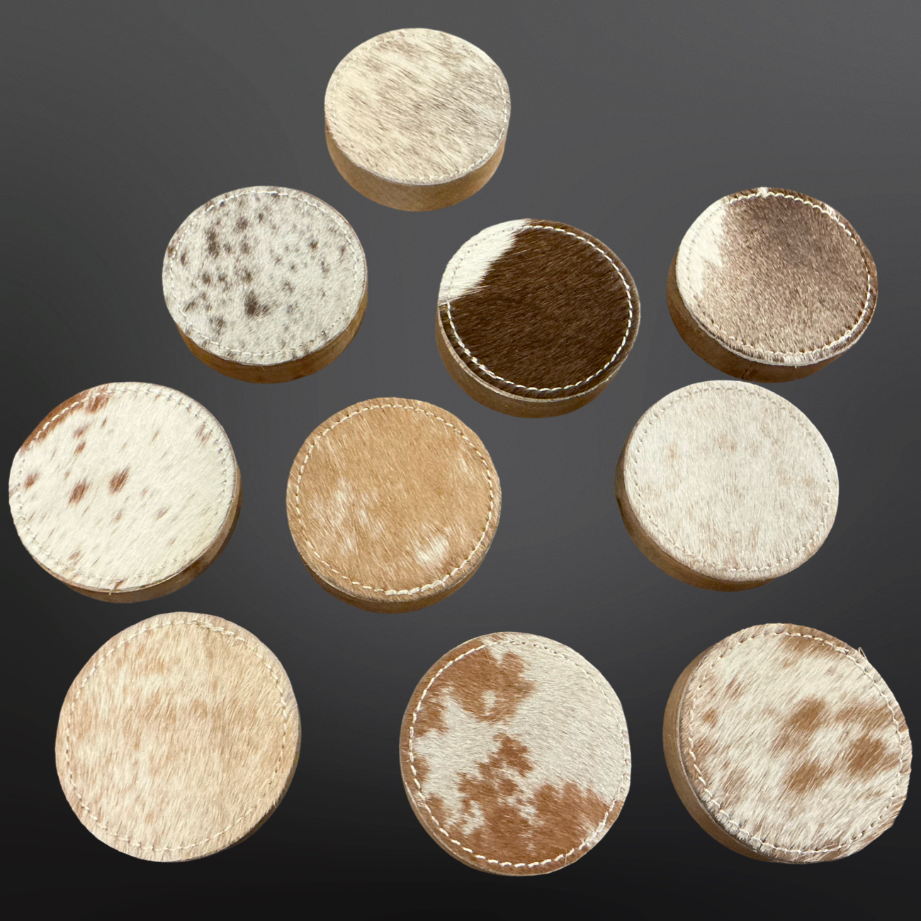 Cowhide Covered Wood Bottle Opener Engraving Blanks Branding