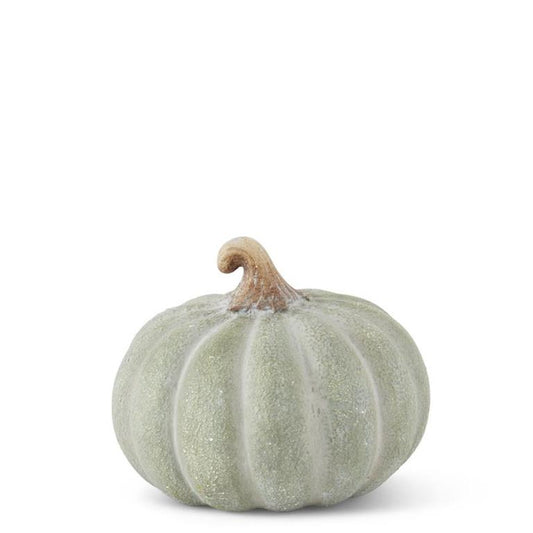 4.5" Jade w/Gold Highlights Terracotta Pumpkin