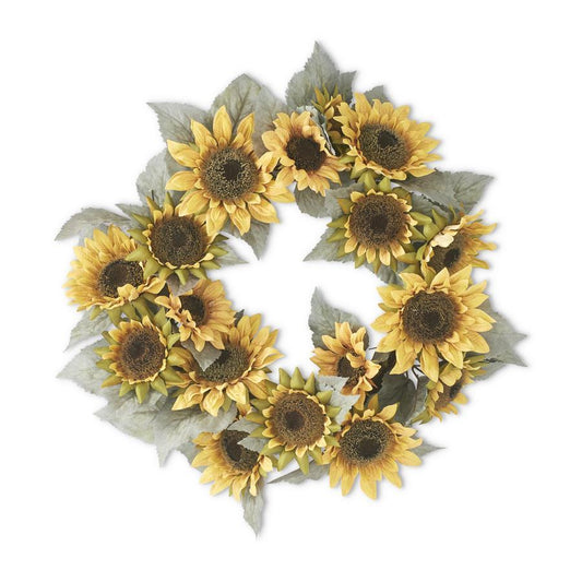 24" Golden Yellow Sunflower Wreath