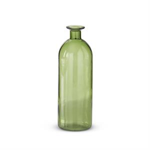 Green Glass Bottle/Vase - 10"