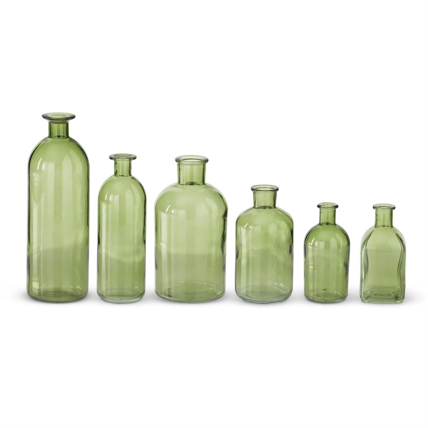 Green Glass Bottle - 6.25"