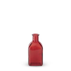Red Glass Bottle/Vase - 5.25"