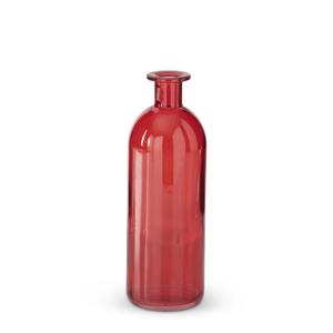 Red Glass Bottle/Vase - 8"