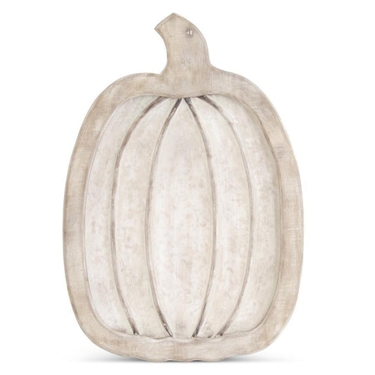 18.75" Pressed Wood Pumpkin Plate