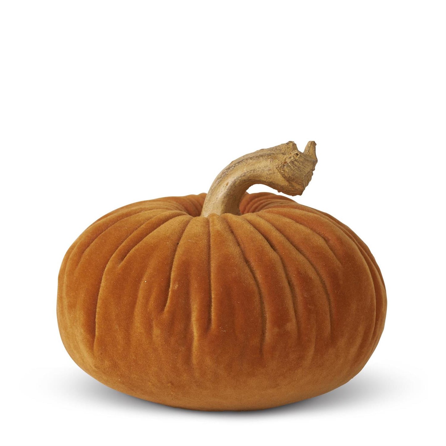 2.75" Resin Orange Velvet Pumpkin