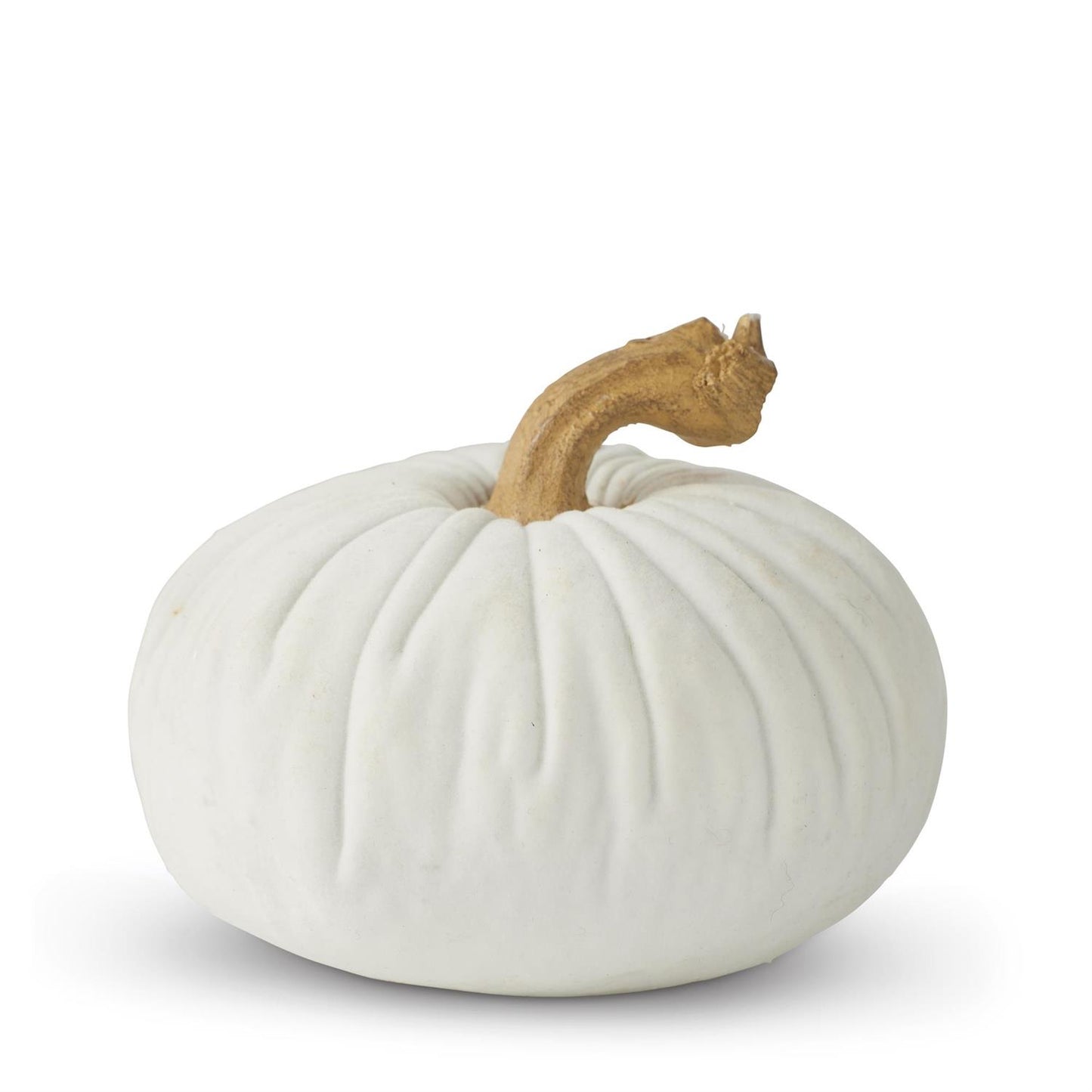 3" Resin White Velvet Pumpkin