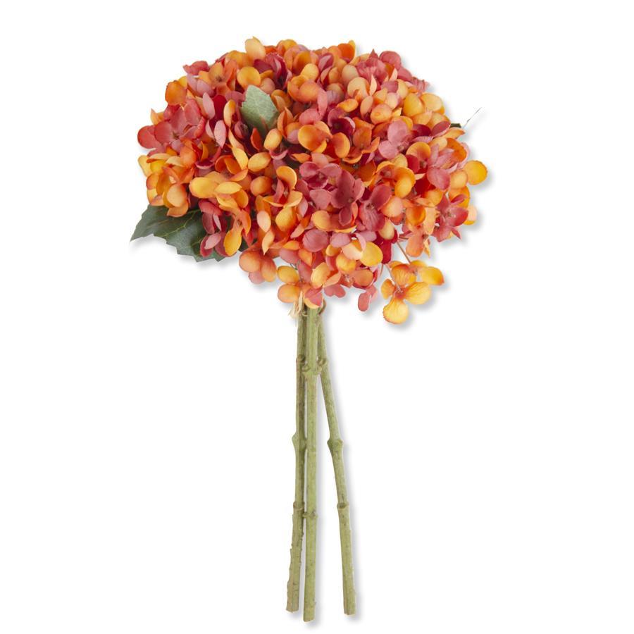 Hydrangea Bundle - 13", 2 Tone Orange