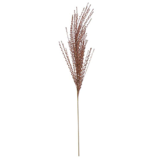 Brown with Gold Twisted Eyelash Ribbon Stem - 39.5"