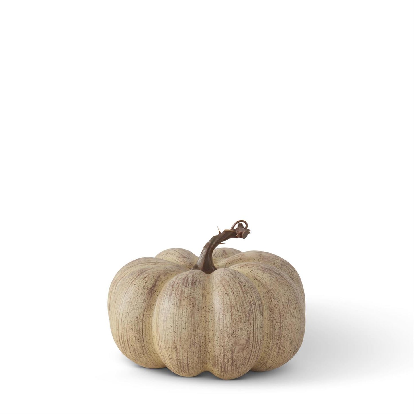 Cream Pumpkin W/Brown Speckles & Streaks - 7"