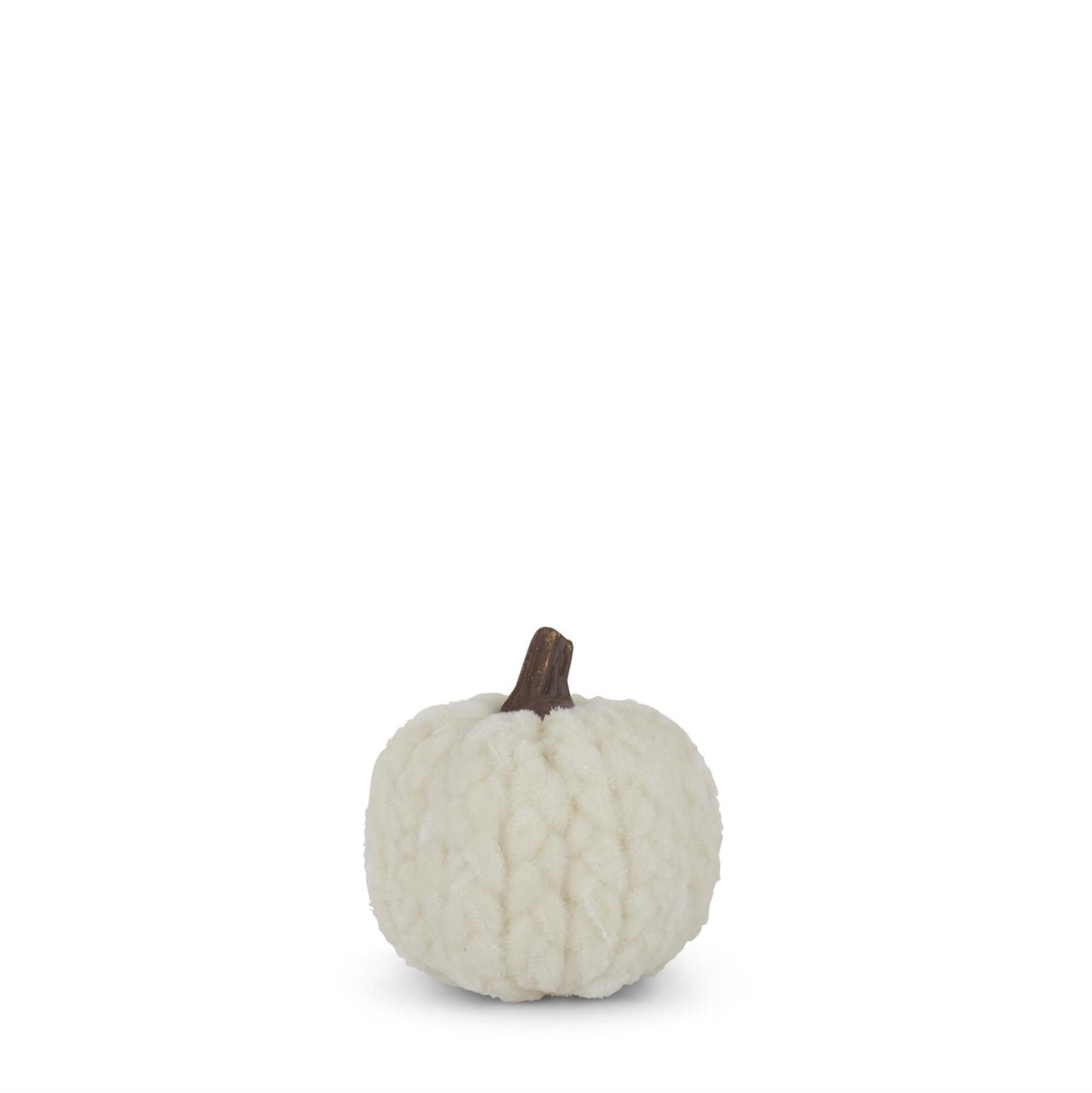 White Braided Filler Pumpkin - 2.75"