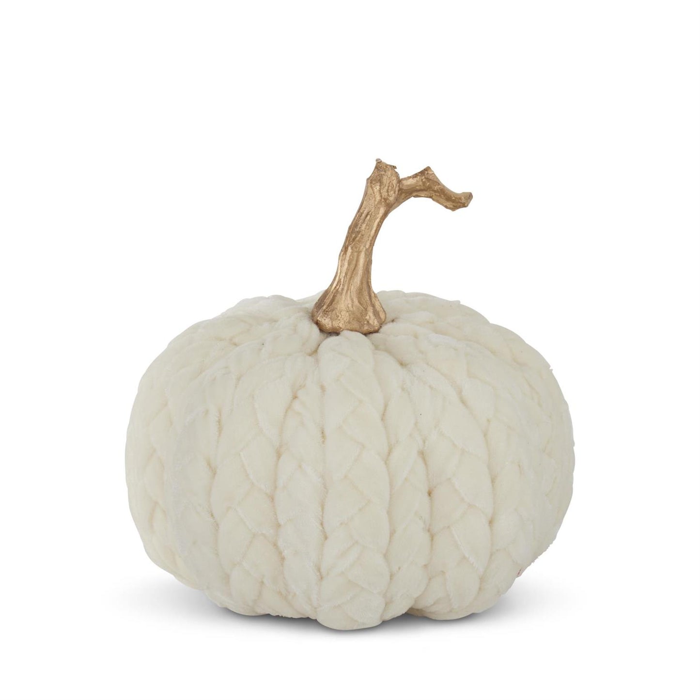 White Braided Pumpkin - 8"