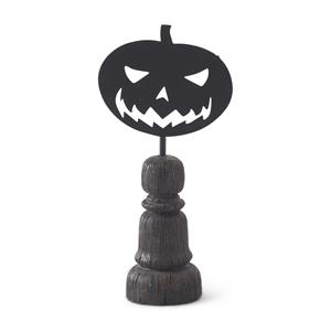 Black Metal Jack O Lantern Spindle