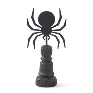 Black Metal Spider Spindle - 8.5"