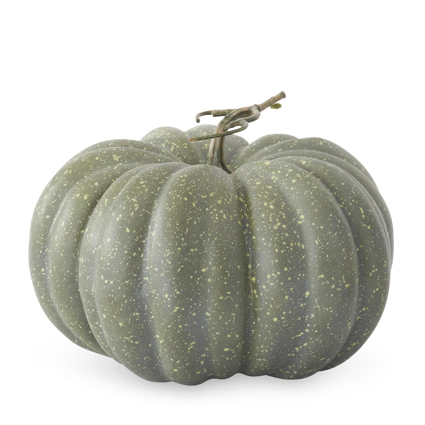 Green and Yellow Speckled Pumpkin - 7.75"