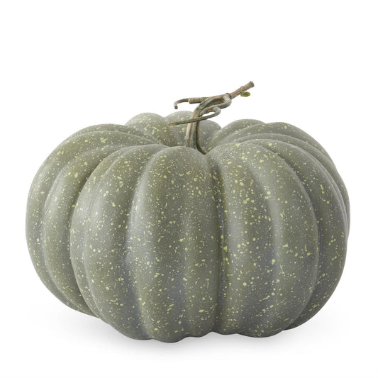 Green and Yellow Speckled Pumpkin - 7.75"
