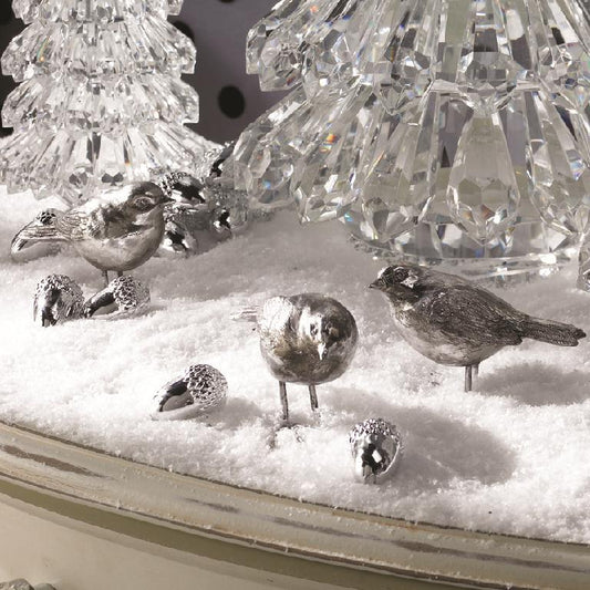 Antique Silver Birds, 4 Assorted Styles - 4"