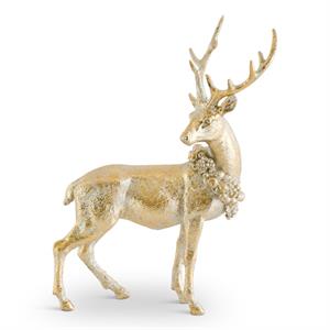 Antique Gold Resin Deer Facing Right