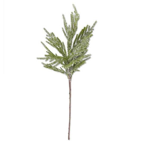Glittered Norfolk Pine Branch - 33"