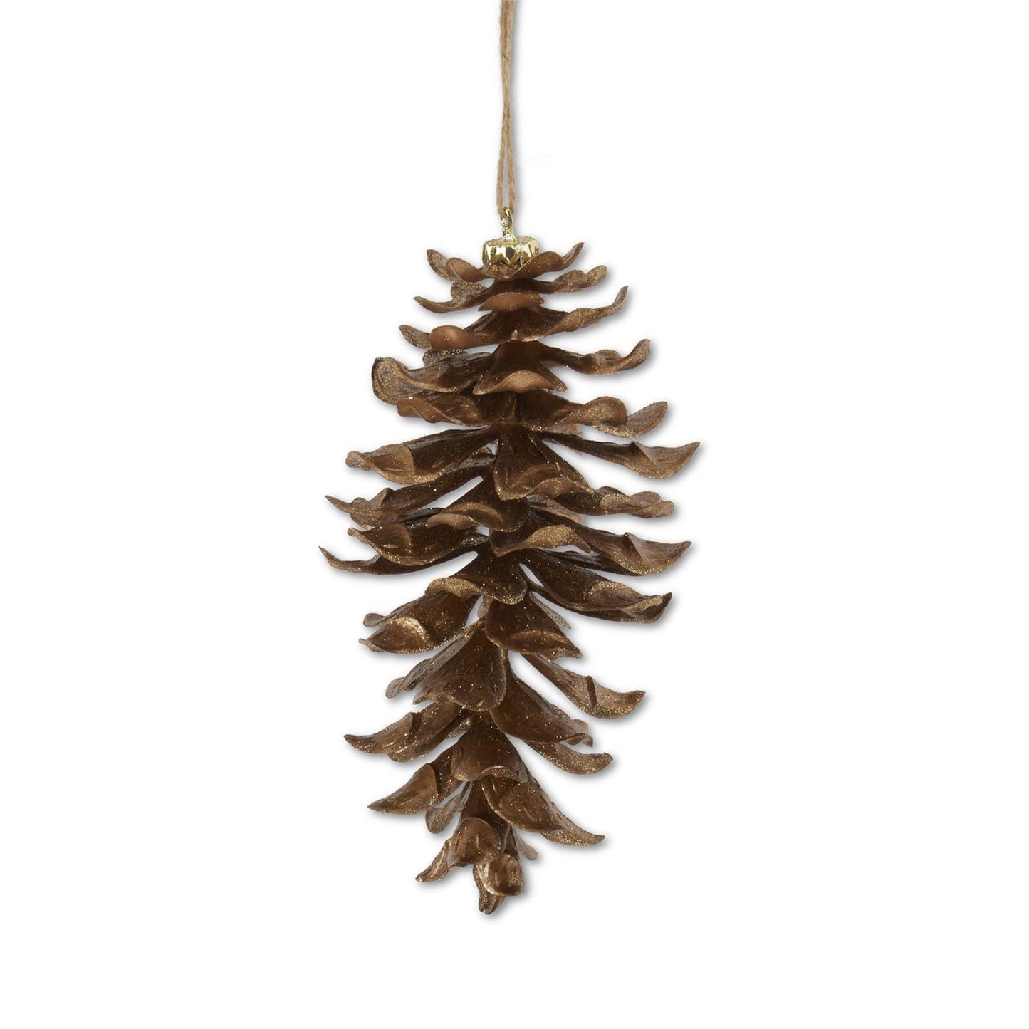 Gold Glittered Shatterproof Pinecone Ornament - 8.5"