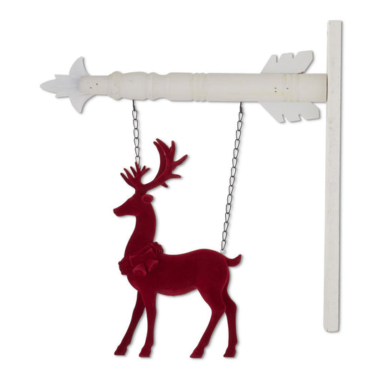 Red Velvet Resin Reindeer Arrow Replacement - 12.75"