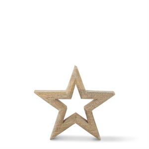 Mango Wood Star with Cutout Centers - 6.75"