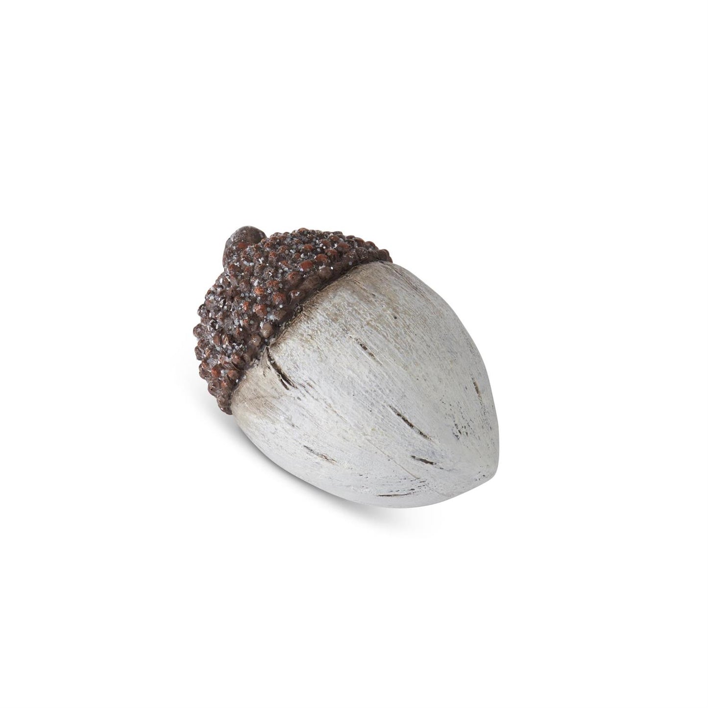 Resin Wood Grain Acorn with Glitter Top - 3.5"