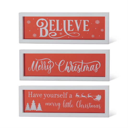 Holiday Message Sign - 3 Assorted Styles - 12"