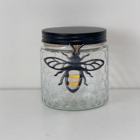 Bee Glass Mason Jar With Lid