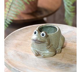 Frog Planter, Ceramic, 4"