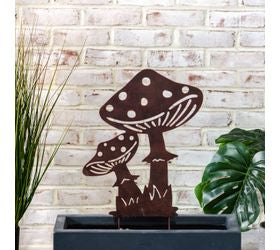 Bronze Mushrooms Stake - 22"