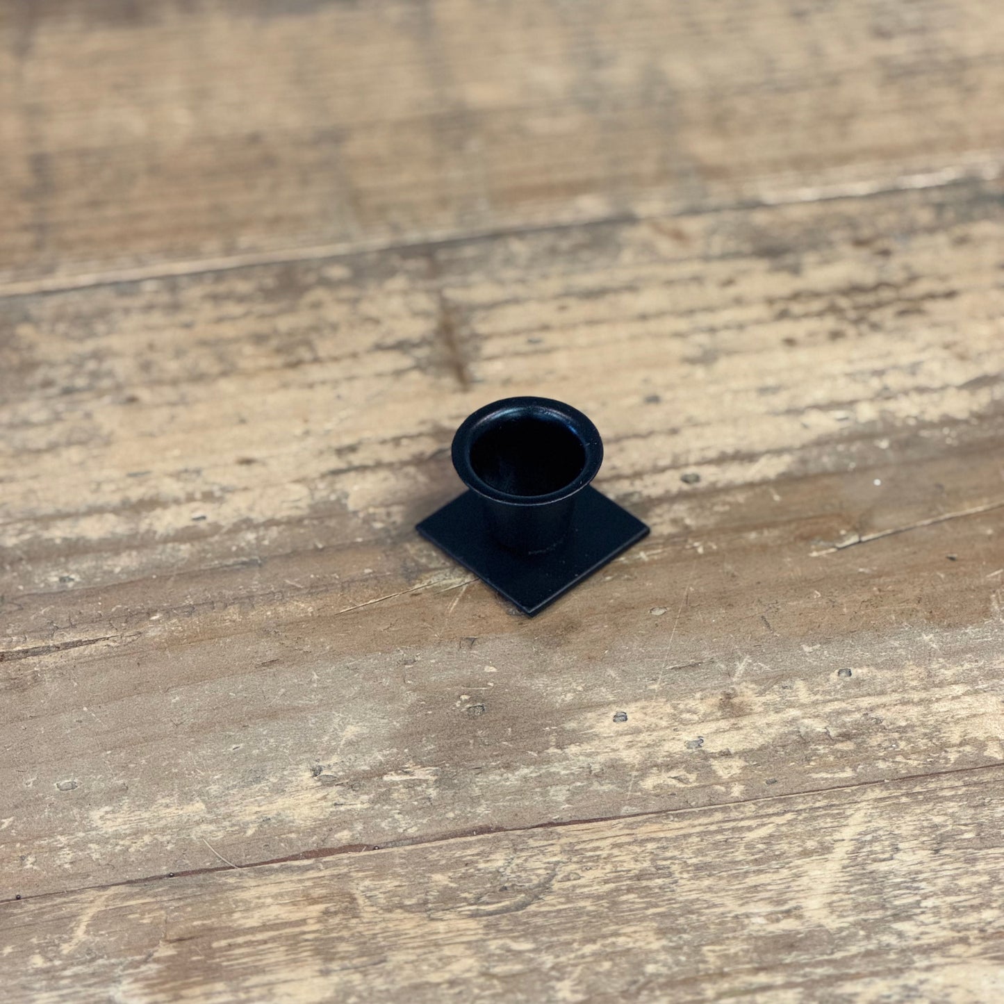 Square Metal Black Taper Holder