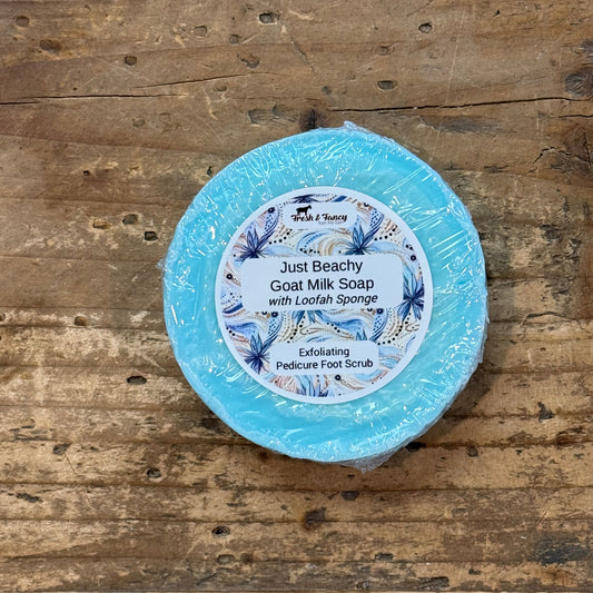 Goat Milk Soap with Loofah Sponge - Just Beachy