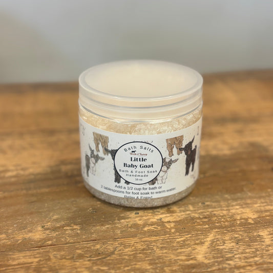 Bath & Foot Soak Salts - Little Baby Goat, 16oz