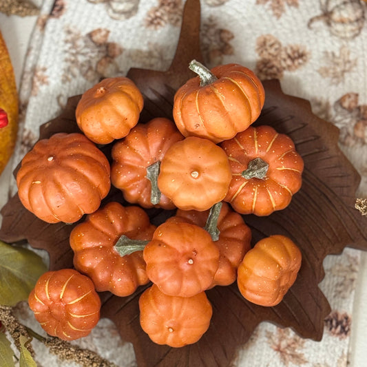 Bag of 12 Mini Orange Filler Pumpkins