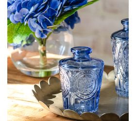 Vintage Glass Bud Vase - Royal Blue, 4"