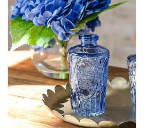 Vintage Glass Bud Vase - Royal Blue, 5"