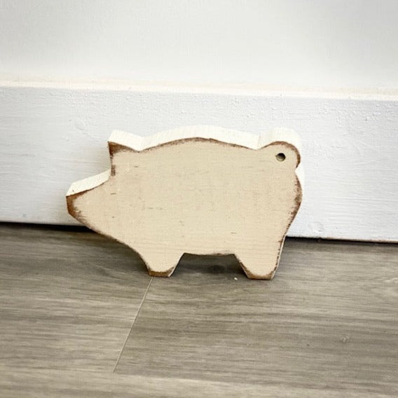 Wood Pig - Cream - Small