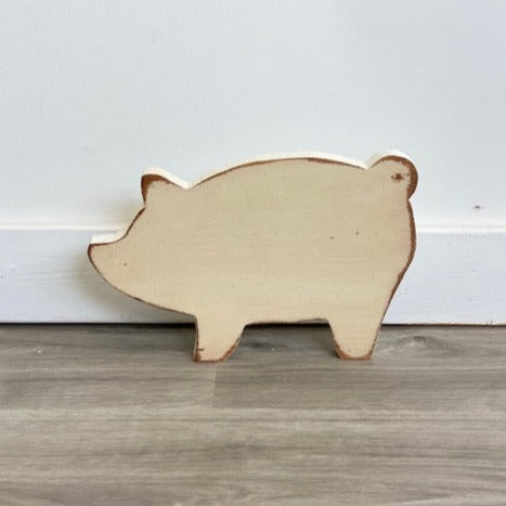 Wood Pig - Cream - Large